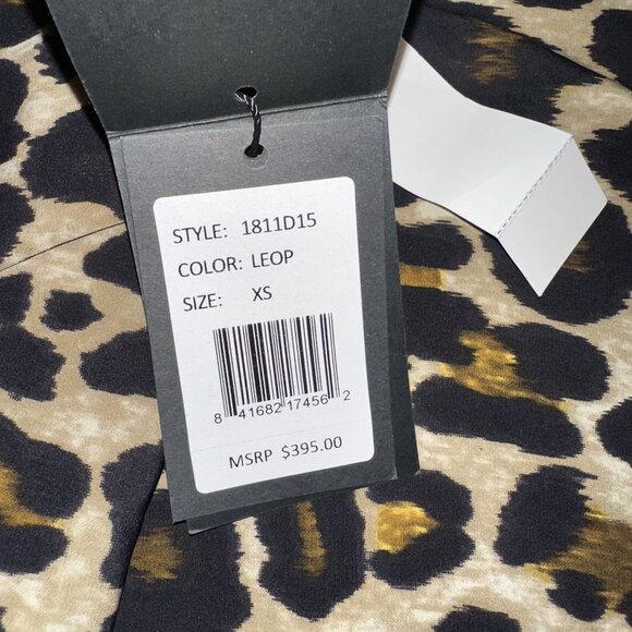 NWT Robert Rodriguez Cutout Shoulder Leopard Print Long Sleeve Dress X-Small XS - Picture 3 of 8